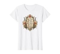 Domine des Templiers Non Nobis T-Shirt Graphique avec Valeur