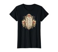 Domine des Templiers Non Nobis T-Shirt Graphique avec Valeur, Femme, Noir, L