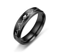 Dominering Fashion en acier inoxydable Ring Version coréenne de la personnalité vendant une bague ECG en gros de bijoux de bague de battements de cœur