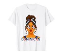 Dominican Girl Dominican Republic Flag Dominican Girlfriend T-Shirt