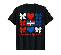 Dominican Republic Girl Coquette Bow Hispanic Heritage T-Shirt