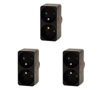 Domino 2x16A - Noir - Chacon (Lot de 3)