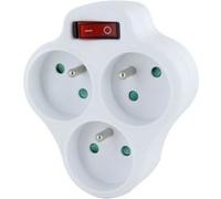 Domino 3x16A + Interrupteur - Blanc - Chacon