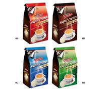 DOMINO | 4 x 36 dosettes compatibles Senseo® - Classique, Doux, Corsé et Décaféiné