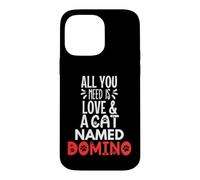 Domino avec nom de Chat - All You Need is Love! Coque pour iPhone 14 Pro Max