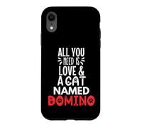Domino avec nom de Chat - All You Need is Love! Coque pour iPhone XR