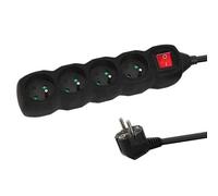 Domino - barrette Esperanza Multiprise ELK213K Multiprise 4 prises, longueur 3 m, noir