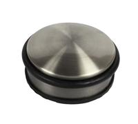 DOMINO Butée de porte DS-S03 - Nickel (M9) - Ø 85mm x 39mm - Autonome - Antidérapant - Pas de perçage