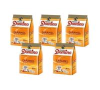 DOMINO Café Caramel 90 Dosettes Souples Compatibles Senseo | Arôme Gourmand et Torréfaction Équilibrée pour Pause Café Douce