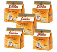 DOMINO Caramel | 5x18 dosettes de café aromatisé au Caramel | COMPATIBLES SENSEO®