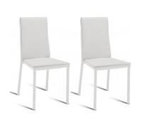 DOMINO Chaise Lot de 2 chaise Kilt blanc