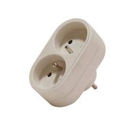 Domino Design 2x16A - Gris/Blanc ou Ivoire - Chacon (Ivoire)