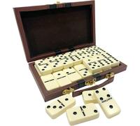 Domino Double 6 28 Pièces Avec Mallette En Similicuir Ensemble De Table