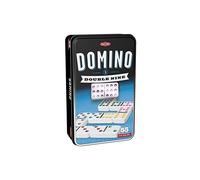 Tactic Games Dominos Double 9 – Boîte métal Blanc
