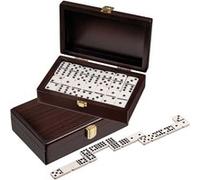 Domino double 9 boîte en noyer Philos 20x12.5cm G