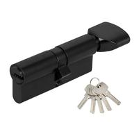 DOMINO HOMER ECOLINE K5 Cylindre de serrure profilé 30/35G Serrure à cylindre de porte Serrure avec 5 clés Serrure encastrée Serrure intérieure Plus de 25 000 cycles Noir