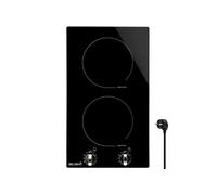 Plaque Induction 2 Feux Encastrable avec commandes par Boutons/Manettes BELDEKO - 3600W - 11 Niveaux de Puissance - Fiable et Robuste - Minuteur