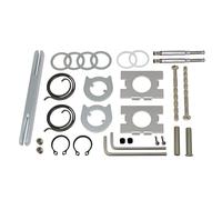 Domino Kit de réparation universel pour poignées de porte - Kit complet comprenant ressorts de rechange, vis, entretoises, tige carrée et clé Allen