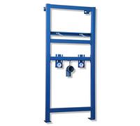 Domino lavita Base Élément de montage pour lavabo avec robinet monotrou, élément mural autoportant pour lavabo, cadre revêtu par pulvérisation, hauteur 111-134 cm réglable