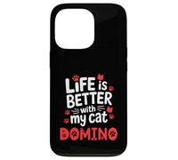 Domino Life is Better with My Cat Domino Coque pour iPhone 13 Pro