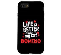 Domino Life is Better with My Cat Domino Coque pour iPhone SE (2020) / 7/8