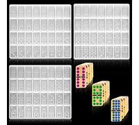 Domino Lot de 12 moules en silicone pour résine époxy