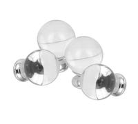 domino Lot de 4 boutons de meuble élégants Crystal D - 30 mm - En chrome et blanc - Design en verre robuste - Style glamour - Parfait pour les armoires et les commodes