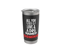 Domino Nom du chien - All You Need is Love! Gobelet isotherme en acier inoxydable double paroi