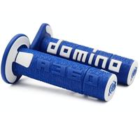 DOMINO Paire de poignées bleu/blanc hors route