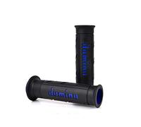 Domino Paire de poignées de sport bi-matière Soft Road, noires et bleues