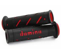 Domino Poignée en caoutchouc Offroad droite Ø22 mm L126 mm ouverte noire