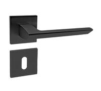 DOMINO Poignée de porte ELENA QR SLIM Noir BB Poignée avec rosace BB pour clé Noir