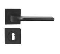 Domino Poignée de porte Kit de poignée de porte BB Ensemble Barbe Carrée-Roset Türklinke pour porte de chambre, porte de bureau, porte de cave et porte intérieure, ferrures de porte en aluminium