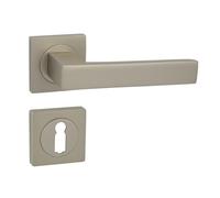 Domino Poignée de porte Qubik de QR M91 Velvet BB et nickel pour serrure à garnitures [à garnitures]