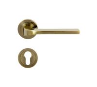 DOMINO Poignée de porte TIPO R M3 PZ Poignée avec plaque PZ pour cylindre profilé Bronze