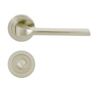 DOMINO Poignée de porte Tipo-R, WC, nickel, rosace ronde, M9