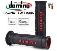 Domino Poignée en caoutchouc Offroad droite Ø22 mm L126 mm ouverte noire