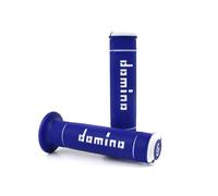 Domino Poignées de Guidon Trial Bicolore Bleu/Blanc 125mm