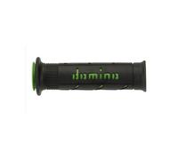 Domino - Poignées De Guidon Xm2 Bicolore Route Noir / Vert Domino