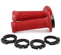 Domino D100 Off Road Color D-lock Grips Rouge