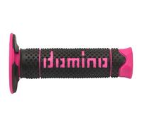 Domino Poignées DSH Off-Road Noir-Fuchsia Fermées 120 mm pour moto