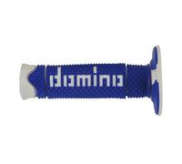 Domino - Poignées Guidon Moto Cross A260 Full Grip Bleu/Blanc Picots