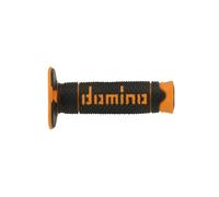 Domino - Poignées Guidon Moto Cross A260 Full Grip Noir/Orange Picots