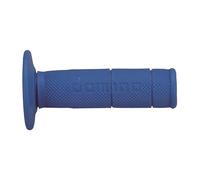 Domino Poignées Cross/Enduro demi-gaufrées Bleu fermées D.22-24 mm L118 mm – Paire