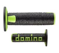Domino – Paire de boutons guidon universels pour motos tout-terrain Noir/Vert