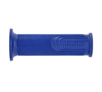 Domino Poignées moto Style ouvertes, paire universelle bleue 120 mm perforées