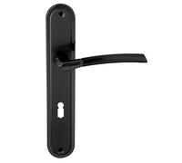 domino PRESTO BLACK - Poignée de porte 72 mm - Poignée de porte pour porte de chambre, de bureau, de cave et porte intérieure - En forme de L - Aluminium - Noir