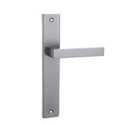 domino QUBIK M45 Poignée de porte aveugle | Garniture de plaque longue | Poignée de porte pour porte de chambre, porte de bureau, porte de cave et porte intérieure | En forme de L | Ferrures de porte