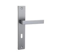 Domino QUBIK M45 Poignée de Porte Longue 72 mm - Serrure à Clé BB - Pour Chambre, Bureau, Cave et Intérieur - En Forme de L