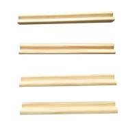 Domino Rack Set de 4 plateaux en bois portables pour jeu de Domino, Mahjong et train mexicain | Plateaux en bois massif pour enfants, support de dominos de voyage, plateau stable pour pièces de jeu